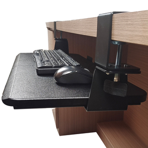 Clamp-on Computer <strong>Keyboard</strong> Tray Under Table Desk Accessories - Product Image 1