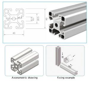 Perfil <span class=keywords><strong>de</strong></span> Aluminio Estándar 4040 con Ranura en T Anodizado en Plata para Estructura <span class=keywords><strong>de</strong></span> <span class=keywords><strong>Banco</strong></span> <span class=keywords><strong>de</strong></span> <span class=keywords><strong>Trabajo</strong></span> Industrial - Product Image 4