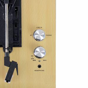 Lecteur de disques vinyles rétro en bois OEM populaire et abordable, tourne-disque LP, enregistreur <span class=keywords><strong>vinyle</strong></span> BT, moule privé - Product Image 3