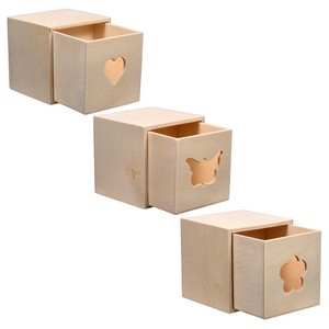 Square Wooden Boxes with Drawers wooden case packing