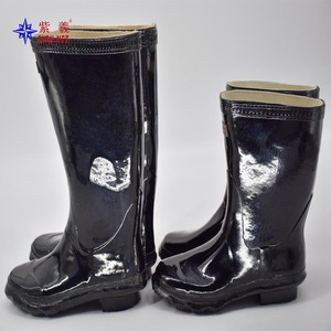 En stock, bottes de pluie noires légères authentiques de l'usine de Shanghai SP/Zizhu Zixi, imperméables, chaussures de travail, anti-impact et - Product Image 3