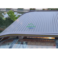 Persiana enrollable de aluminio eléctrica de diseño moderno, persianas de techo a prueba de agua para sombreado de aislamiento y seguridad