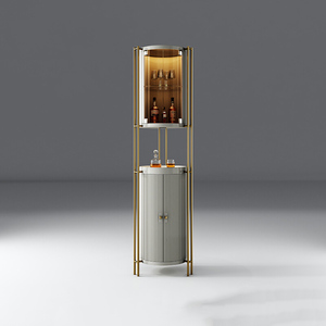 Meubles de luxe maison salon armoire à vin <span class=keywords><strong>en</strong></span> <span class=keywords><strong>bois</strong></span> personnalisée <span class=keywords><strong>bar</strong></span> avec vitrine vitrine armoire <span class=keywords><strong>d</strong></span>'<span class=keywords><strong>angle</strong></span> même armoire latérale - Product Image 6