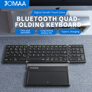 Teclado inalámbrico plegable de tres con panel táctil <span class=keywords><strong>Tablet</strong></span> ordenador tres sistemas teclado Universal portátil externo para tableta - Product Image 6