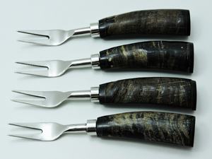 Haute qualité noir Ruff corne poignée fourchette en acier ensemble de couverts nouveau Style couverts couverts de table réutilisables pour les cadeaux d'affaires - Product Image 2