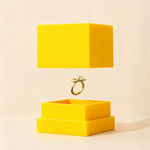 Caja de Embalaje Premium Amarilla para Joyería Heaven and Earth, Adecuada para Cajas de Regalo, Logotipo Personalizable - Product Image 1