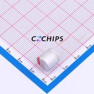 ตัวเก็บประจุแบบแข็ง HT1E277M1010PC แบบ Through-hole (THT), ขนาด D10xL10 มม. 270uF 20% 25V 5 มม. - Product Image 1