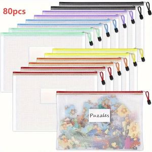 Thickened Waterproof A4 A6 PVC Clear Mesh Book File Bag <b>Document</b> Pouch Receipt Storage Stationery Organizer School Office - Product Image 4