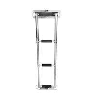 HANSE MARINE Bateau En Acier Inoxydable Échelle Réglable Boîte Échelle avec 3 - 4 anti-dérapant Étapes Accessoires pour Bateau Yacht