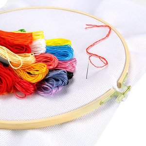 78501 <span class=keywords><strong>DIY</strong></span> anak gagasan Kerajinan <span class=keywords><strong>Cross</strong></span> <span class=keywords><strong>Stitch</strong></span> alat bordir bambu Hoops <span class=keywords><strong>Set</strong></span> untuk pemula kerajinan tangan - Product Image 5