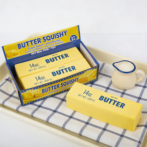 Large Butter Stick <b>Squishy</b> Toy Simulation Food Squeeze Stress Relief Fidget Novelty Desk Gift 21cm 400g for Kids Adults Party - Product Image 1