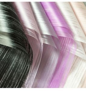 Papier d'emballage pour bouquet coloré, design 2020, papier d'emballage pour fleuriste avec impression de lignes irrégulières - Product Image 3