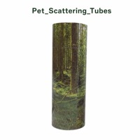 Urne funéraire moderne en bois écologique pour animaux de compagnie, avec dessus perforé et forme en goutte d'eau