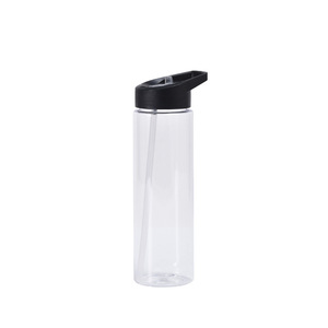 Gran oferta, botella de agua de plástico transparente clásica sin BPA Tritan de 700ML con pajita para viajes y agua hirviendo, precio barato - Product Image 4