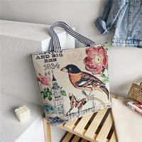 Sac à main fourre-tout brodé de fleurs mignonnes de grande capacité pour femmes Style décontracté avec fermeture à glissière à double poignée Prix Sac à provisions