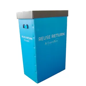 Storage Plastic Bin Manufacture Hollow Plate PP Coroplast Dust Boxes Plastic Corflute Bins With Lids Indoor Recycling Bins