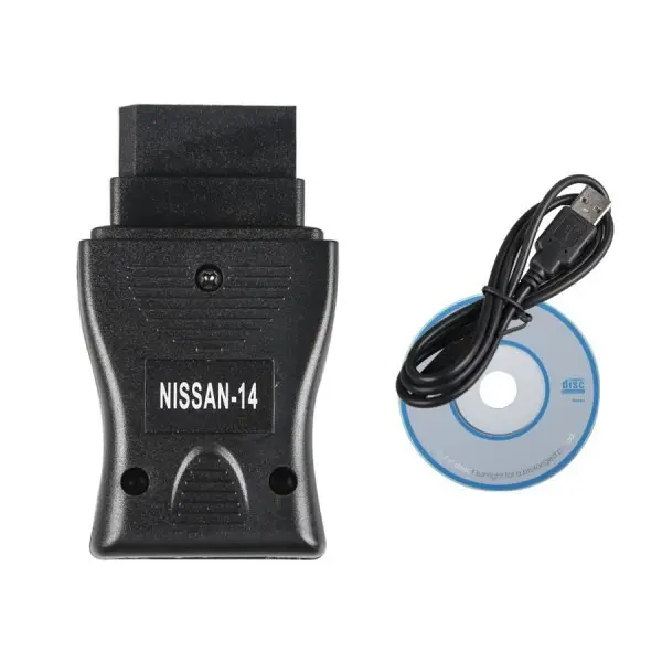 Yeni Nissan Consult USB teşhis araçları 14Pin danışın bağlantı kablosu arıza kodu okuyucu Nissan-14 ile VCDS