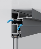 Porte battante moderne de luxe en aluminium et verre double vitrage, certifiée AS2047 australienne, ouverture vers l'extérieur, vente directe d'usine Ebon