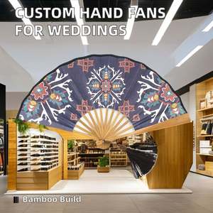 Abanicos Plegables Personalizados al por Mayor de Fábrica con Diseño de Libélula de Bambú, Estilos Pintados para Bodas, Ideales para Música y Eventos. - Product Image 2