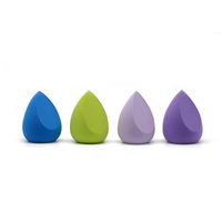 Azqsd — éponge de maquillage en microfibre, lot de couleurs, douces, en forme de goutte d'eau, outils de cosmétique, mixeur, avec Logo personnalisé