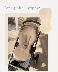 Coussin de siège d'hiver pour poussette bébé en peau de mouton australienne sur mesure, doux pour la peau, en <span class=keywords><strong>fourrure</strong></span> de mouton - Product Image 3