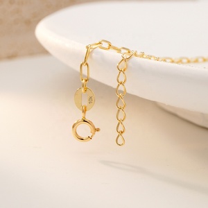 <span class=keywords><strong>Oro</strong></span> de 10 <span class=keywords><strong>Kilates</strong></span> 1.9mm Pulsera Collar Eslabón Paperclip Venta al por Mayor de <span class=keywords><strong>Oro</strong></span> Macizo Puro de 10K Joyería de <span class=keywords><strong>Oro</strong></span> Genuino de 10 Quilates - Product Image 3