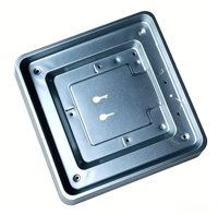 Chasis de Montaje de Acero Galvanizado Estampado con Precisión, Placa Trasera de Hardware con Orificio para Llave y Orificios para Tornillos
