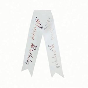 Écharpe en ruban de satin personnalisée avec logo imprimé, écologique, pour future mariée, joyeux anniversaire, pour mariage et fête - Product Image 3