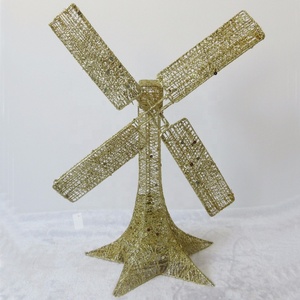 Filo di ferro di Natale cervo Con <span class=keywords><strong>oro</strong></span> <span class=keywords><strong>Glitter</strong></span> per la decorazione di interni - Product Image 6