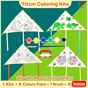 Kit de fabrication de cerfs-volants pour enfants - Peintures sûres et non toxiques, tous les outils inclus, idéal pour les jeux en plein air et le développement des compétences - Product Image 6
