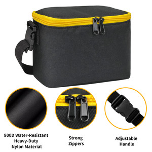 Tool Bag Tool Messenger Bag With Adjustable Shoulder Strap Zipper Closure Universal Tool Storage Yellow - Product Image 3