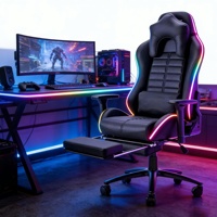 Échantillon Gratuit - Chaise de Gaming Pivotante à Dossier Haut avec Repose-Pieds, Personnalisable avec Logo, Vente Directe Usine, pour Adultes et Bureau