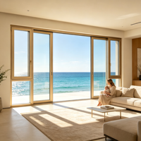Ventanas Corredizas de Aluminio con Marco Estrecho y Gran Vista para Terraza, Jardín de Invierno o Patio