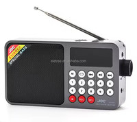 JOC-6108ERC Joc Radio Mp3 Full Bass portabel kecil Radio Fm dapat diisi ulang dengan Slot kartu Sd