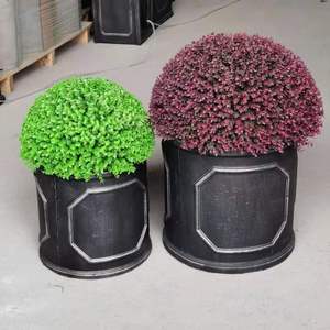 Boîtes <span class=keywords><strong>à</strong></span> fleurs extérieures populaires <span class=keywords><strong>en</strong></span> Fiberclay pour les jardinières d'arrière-cour et <span class=keywords><strong>de</strong></span> frontyard-jardinières faites <span class=keywords><strong>à</strong></span> la main durables et écologiques rondes - Product Image 4