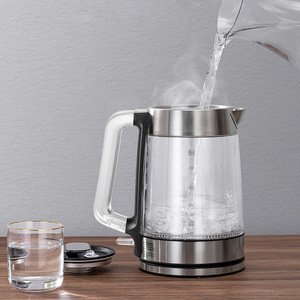 Queensense Electric Kettle 2.5L Glass Transparent <b>Auto</b> Shut Off Boiler For Home Use - Product Image 3