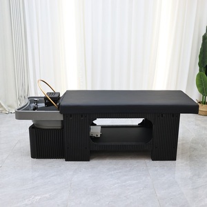 Lit de <span class=keywords><strong>lavage</strong></span> de <span class=keywords><strong>cheveux</strong></span> professionnel pour salon de coiffure <span class=keywords><strong>sans</strong></span> tuyaux, lit inclinable pour salon de coiffure avec réservoir d'<span class=keywords><strong>eau</strong></span> de 90L et chauffage - Product Image 2