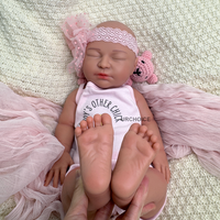 Poupée Bébé Reborn en Silicone Faite à la Main de 20 Pouces avec Rembourrage Lesté, Conception à Bouche Ouverte, Plusieurs Tailles Disponibles pour Distributeurs (Vente en Gros)
