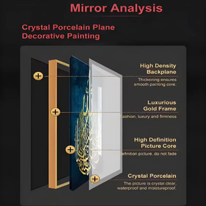 Peinture décorative artistique avec effet d'extension de lumière et d'ombre <span class=keywords><strong>sur</strong></span> <span class=keywords><strong>le</strong></span> mur de fond du <span class=keywords><strong>restaurant</strong></span> Peinture en porcelaine de cristal - Product Image 6