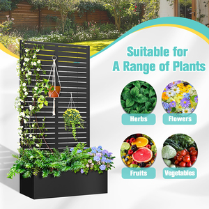 Enrejado de caja de maceta de Metal moderno para cama de jardín elevada grande pantalla de privacidad para plantas trepadoras verduras vides - Product Image 3
