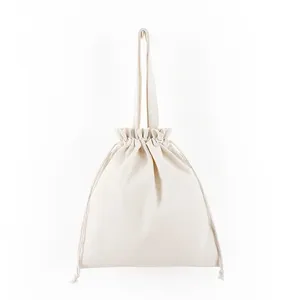 Bolsas de Regalo de Lona de Algodón Personalizadas al por Mayor para Fabricantes, con Cierre de Hombro, Patrón de Letras, para Uso Promocional y con Logotipo - Product Image 4