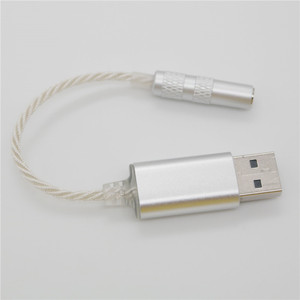 Usb Sound Card To 3.5mm Audio Cable Aluminum Alloy For Headphone <b>Microphone</b> Combo Music <b>Gaming</b> Voice Chat - Product Image 2