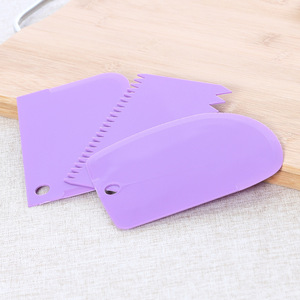 3PC Baking Pastry công cụ nhựa bột dao <span class=keywords><strong>Icing</strong></span> fondant scraper trang trí đồng bằng mịn lởm chởm cạnh spatulas cắt bánh công cụ - Product Image 4