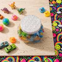 Bonbons mous fourrés aux fruits, en forme de bloc, multicolores, au goût sucré, en boîte, fabriqués en usine, assurant une production sûre et hygiénique