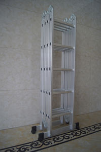 บันไดอลูมิเนียมพับได้อเนกประสงค์ขนาด4*5สำหรับใช้ในบ้านและในยิม - Product Image 4