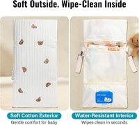 Sac à couches matelassé brodé personnalisé OEM ODM pour bébé, organisateur de couches léger et compact pour maman, idéal pour l'extérieur