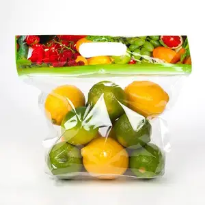 재사용 가능한 생산 가방 과일 및 채소 신선한 긴 적층 과일 가방 벤트 구멍