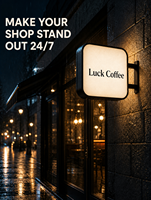 Boîte lumineuse publicitaire LED personnalisée, panneau suspendu extérieur, étanche, carré, éclairé, 5000 lumens, pour affichage en magasin, devanture de magasin
