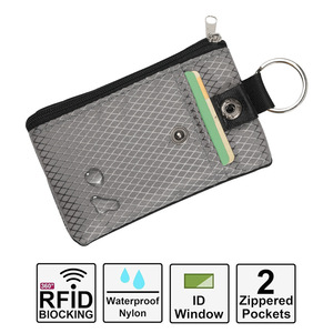 Cartera de Cuello de Cuero de Lujo para Hombre con Bloqueo RFID, Tarjetero Ultrafino de Poliéster, Cordón, Llavero Multifuncional, Funda para Tarjetas - Product Image 3
