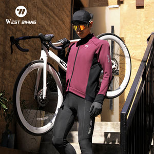 WEST bike Oversize da uomo antivento in maglia maglia da <span class=keywords><strong>ciclismo</strong></span> a manica lunga a maniche lunghe <span class=keywords><strong>abbigliamento</strong></span> morbido <span class=keywords><strong>per</strong></span> <span class=keywords><strong>ciclismo</strong></span> <span class=keywords><strong>invernale</strong></span> - Product Image 1